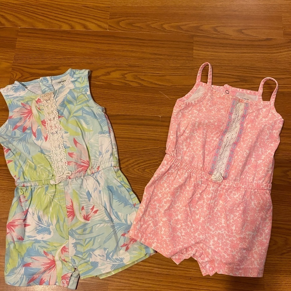 Set of 2 Carters Summer Jumpers size 18 Months (DO)